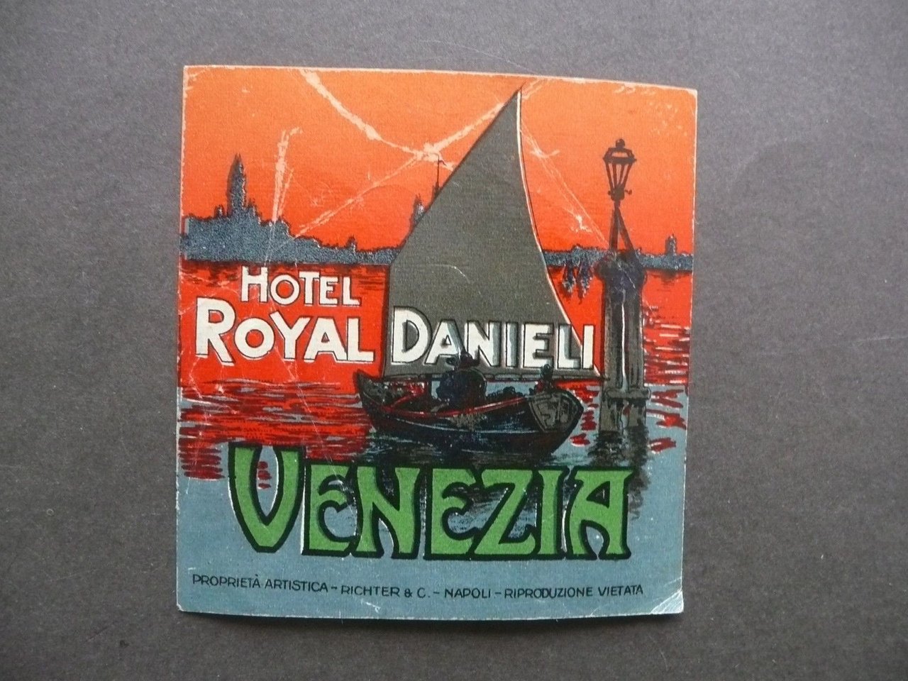 Etichetta Valigia Pubblicit‡ Hotel Royal Danieli Venezia Richter Napoli Anni … | Immagine principale