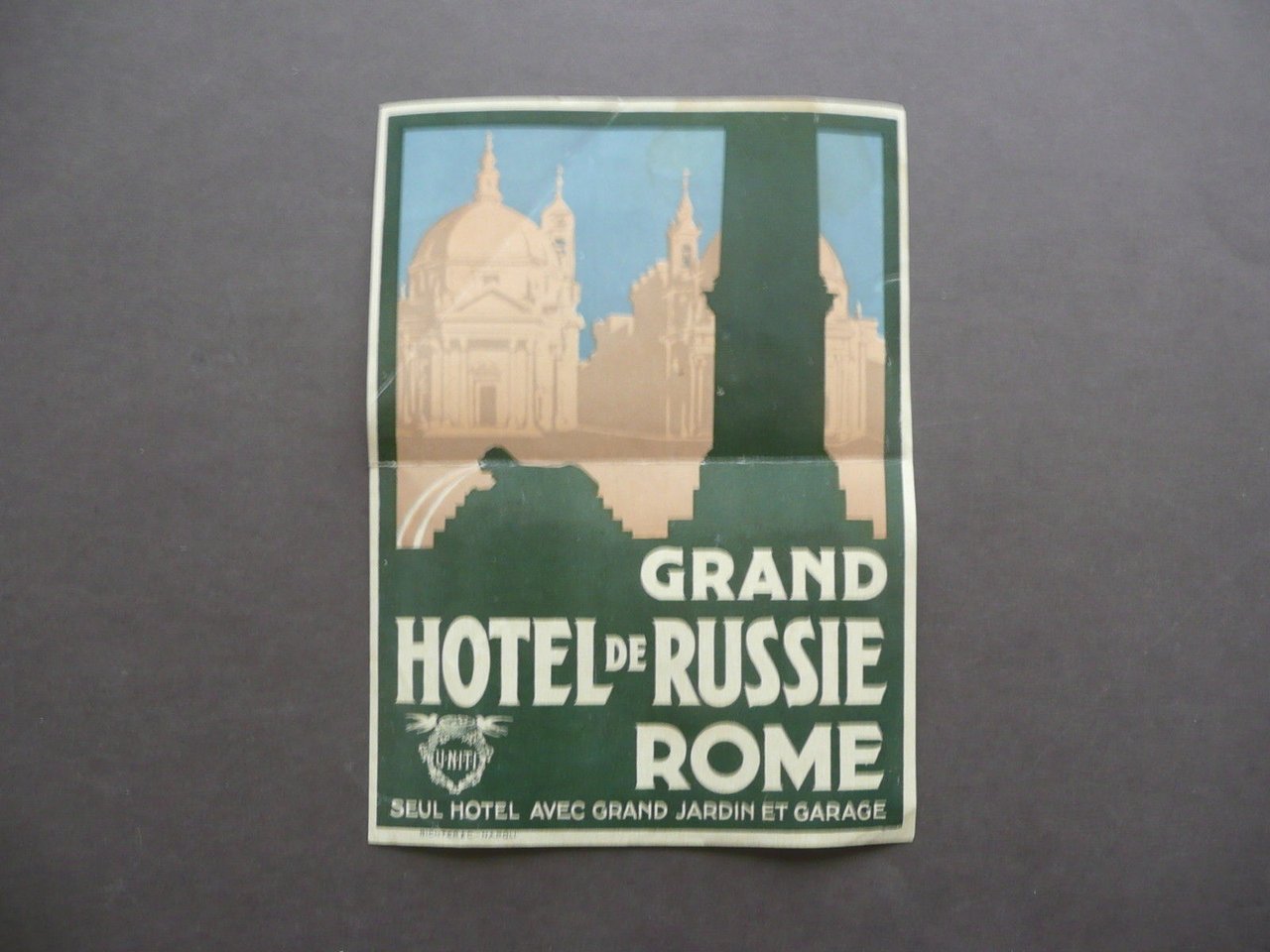 Etichetta Valigia Travel Label Suitcase Grand Hotel Russie Rome Primo …