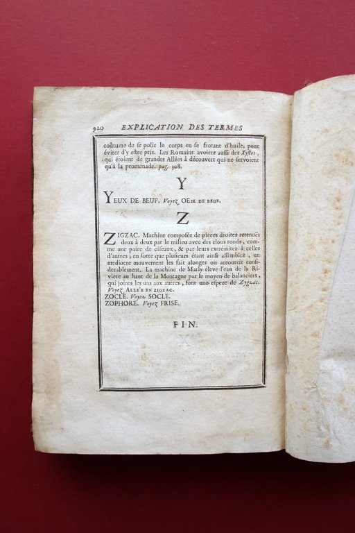 Explication des Termes d'Architecture A. C. Daviler Mariette Parigi 1750