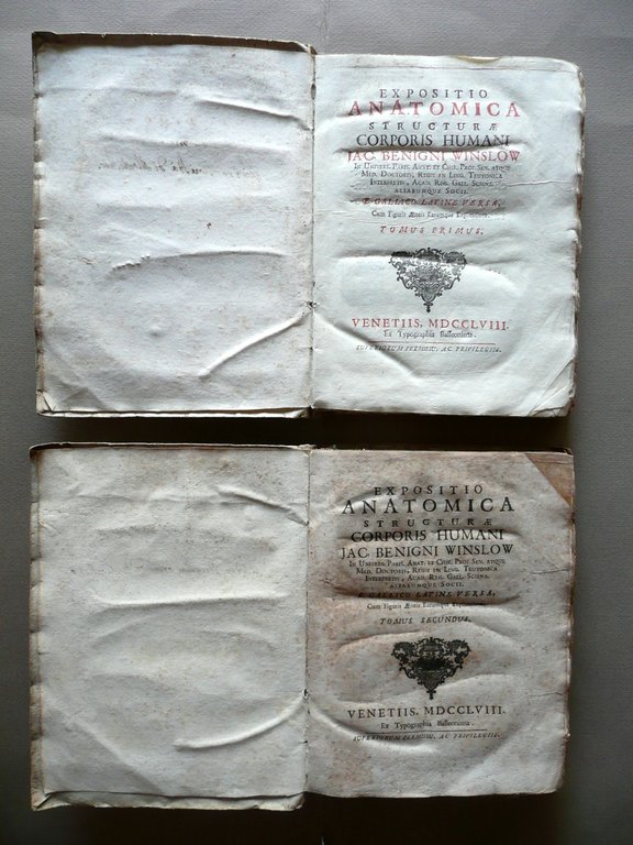 Expositio Anatomica Structurae Corporis Humani Winslow Venezia 1758 2 Volumi | Immagine Gallery 1