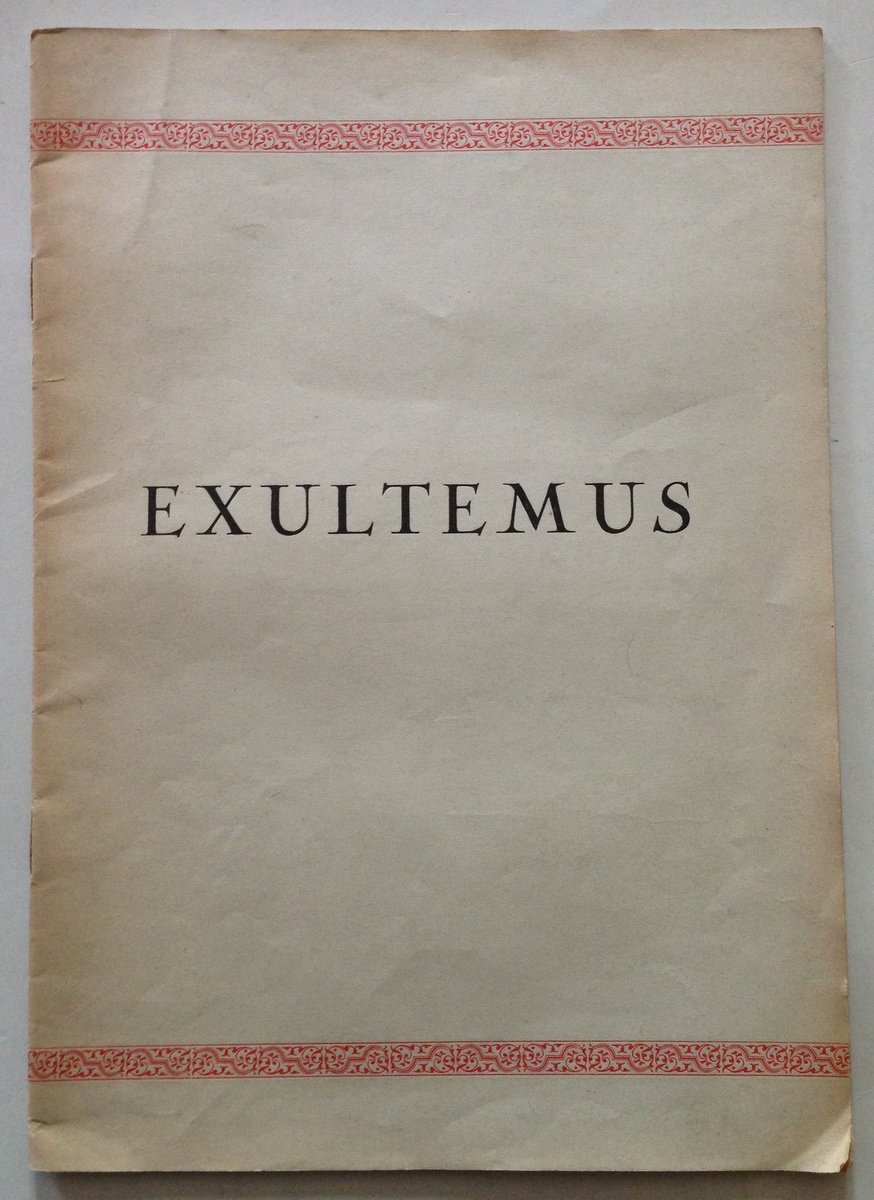 Exultemus Istituto delle Suore della Sacra Famiglia Spoleto 1932