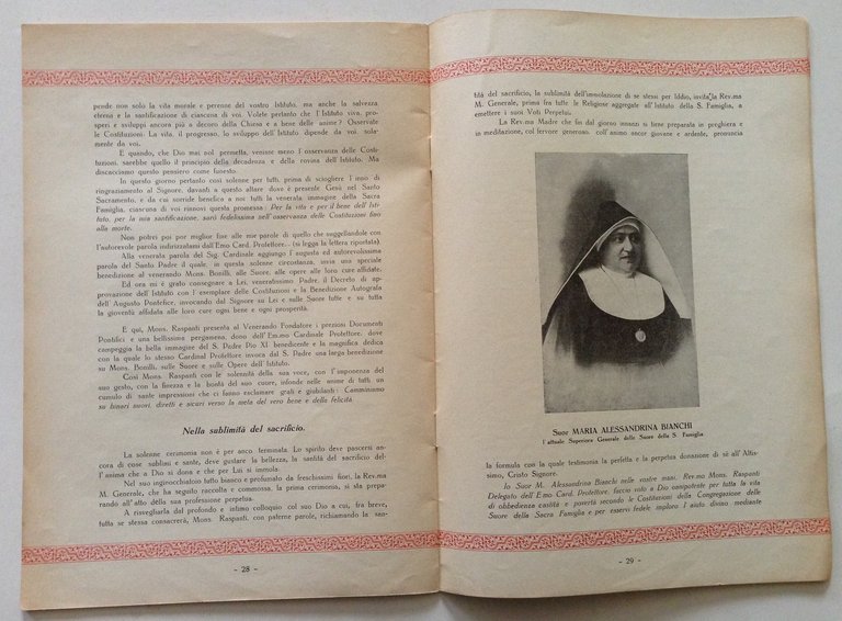 Exultemus Istituto delle Suore della Sacra Famiglia Spoleto 1932