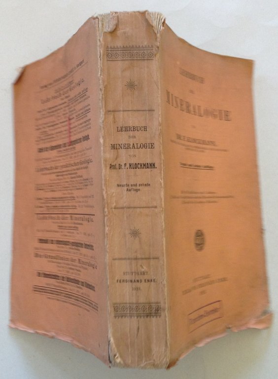 F. Klockmann Lehrbuch der Mineralogie Enke Verlag Stuttgart 1923