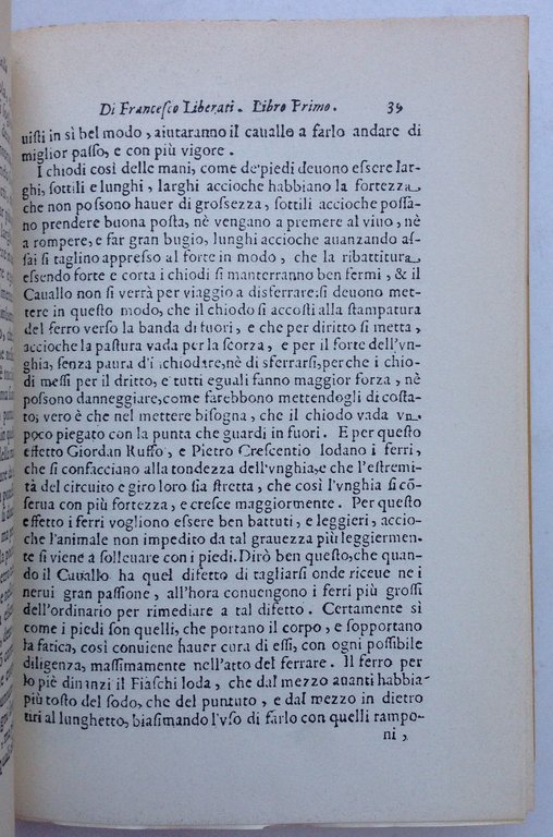 F. Liberati Romano La Perfettione del Cavallo Li Causi Editore …