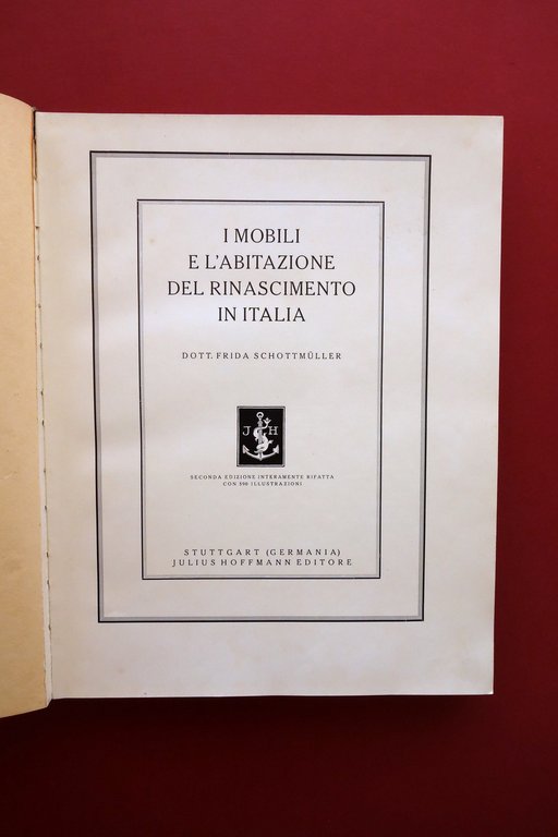 F. Schottmuller i Mobili e l'Abitazione del Rinascimento in Italia …