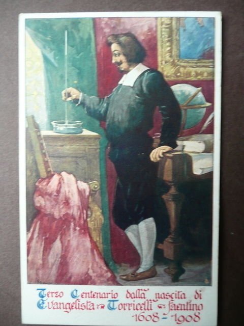 Faenza Cartolina Commemorativa Terzo Centenario Nascita E. Torricelli 1908