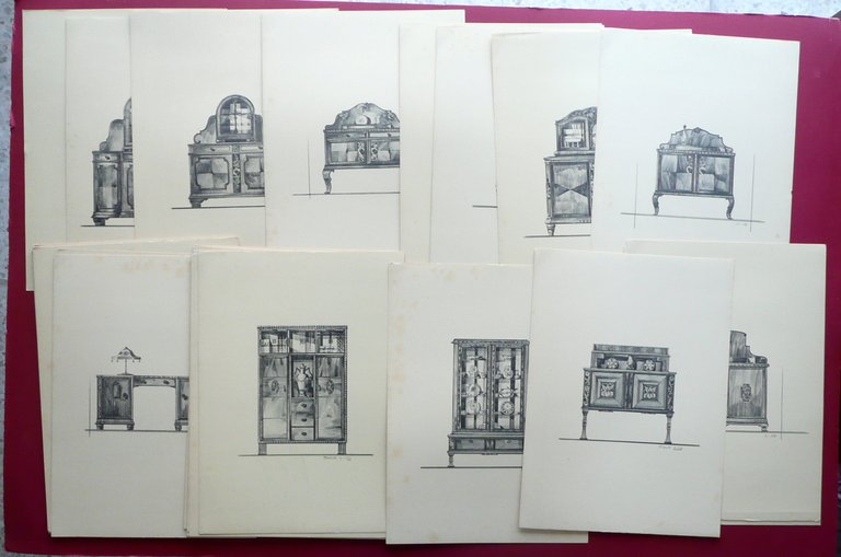 Falck Mobel der Zetztzeit Detmold Cartella 39 Tavole Arredi Primo …