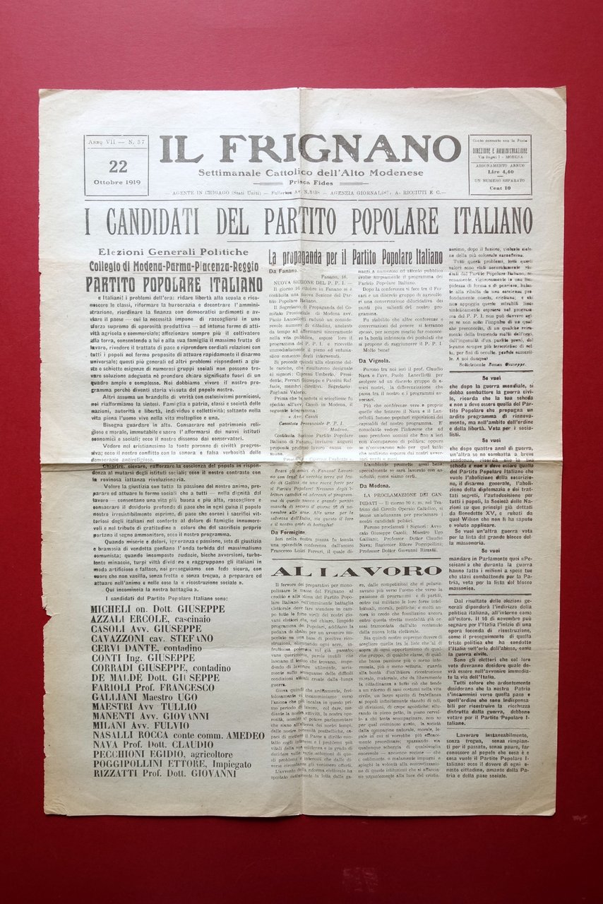 Fanano Nuova Sezione PPI Formazione Ex Combattenti Bandiera Il Frignano … | Immagine principale