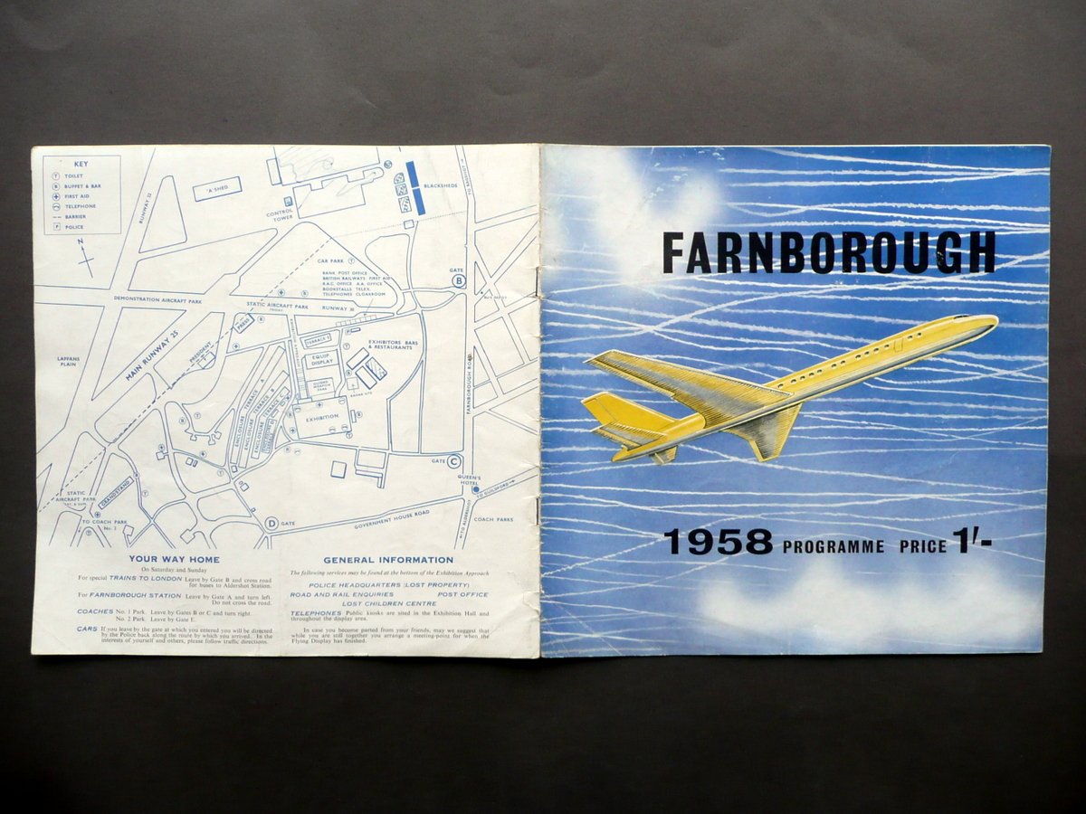 Farnborough Flying Display and Exhibition Programme 1958 Aerei Elicotteri Volo | Immagine principale