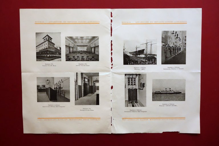 Fascicolo Minimax Genova Apparecchi Impianti Antincendio Estintori Illustrato