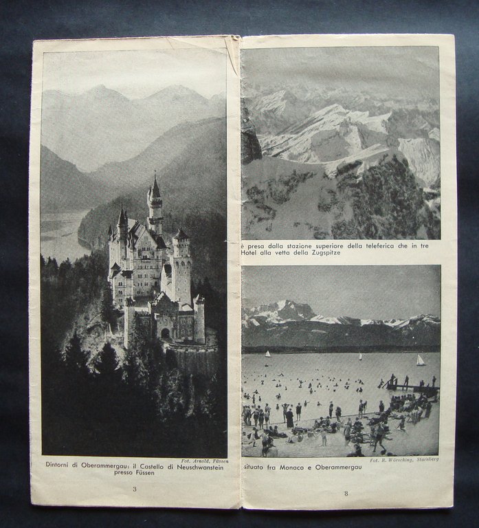 Fascicolo Turistico VIaggi CIT in Germania 1934 castelli Oberammergau Fussen