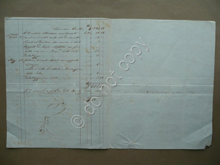 Fattura Giovanna Preyer Modista Milano Contrada Larga 1859 Abiti Abbigliamento | Immagine Gallery 2