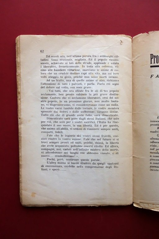 Fausto Barbati Amore e Gloria Tip. Modenese Modena 1946 Partigiani …