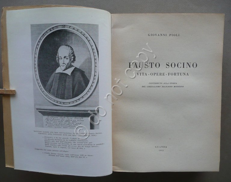 Fausto Socino Vita Opere Fortuna Giovanni Pioli Guanda 1952 Fascetta … | Immagine Gallery 4
