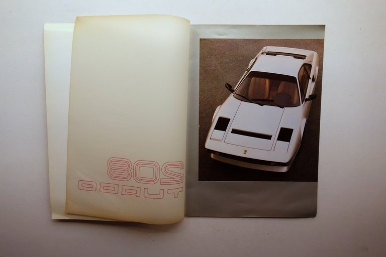 Ferrari 208 Turbo Auto Brochure Pubblicitaria Anni '80