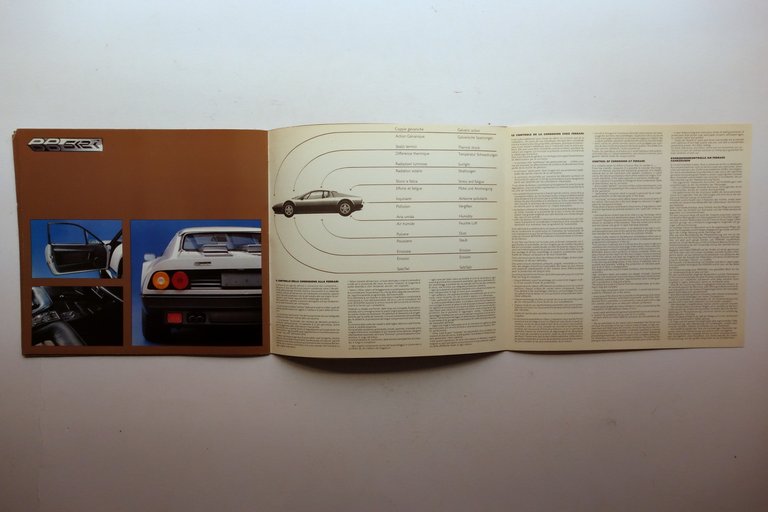 Ferrari 512 BBI Auto Brochure Pubblicitaria Anni '80