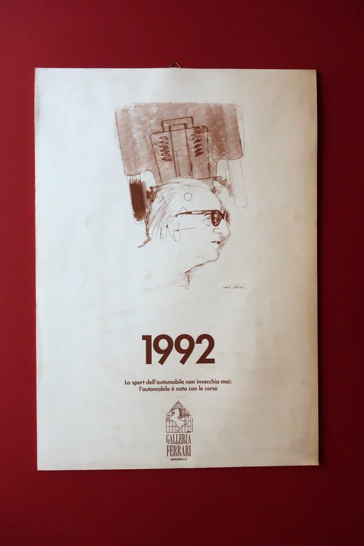Ferrari Calendario 1992 6 Litografie Originali di Nani Tedeschi Galleria Ferrari