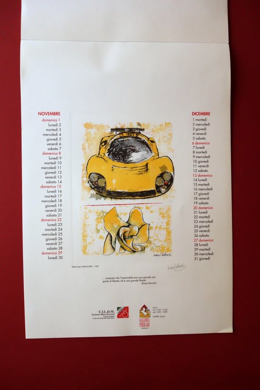 Ferrari Calendario 1992 6 Litografie Originali di Nani Tedeschi Galleria …