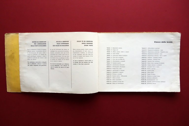 Ferrari Coupe 330 GTC Catalogo Parti di Ricambio Libretto Manutenzione …