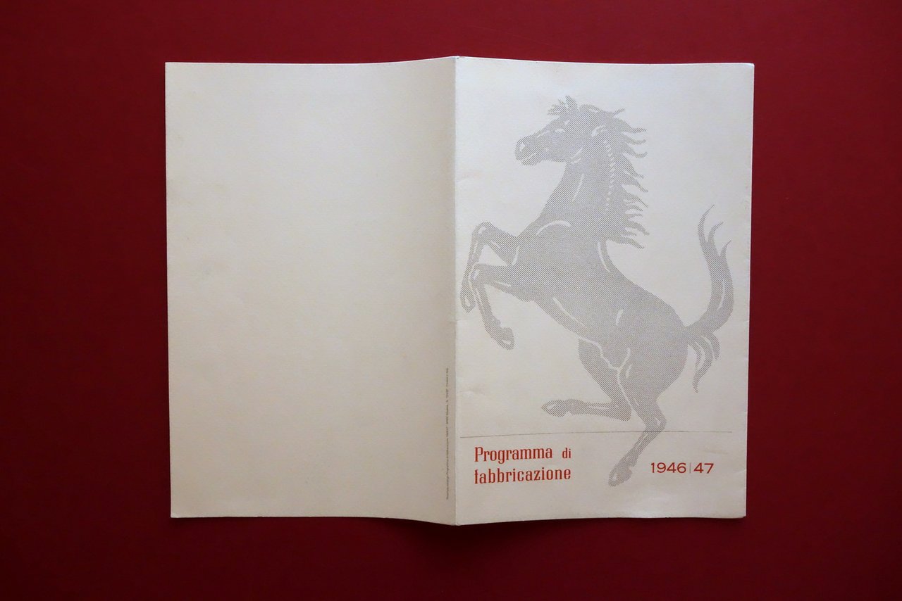 Ferrari Modena Brochure Programma di Fabbricazione 1946-47 Mod.125 Ristampa 1992