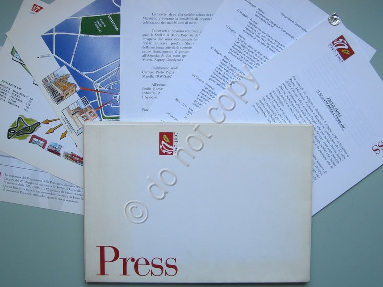 Ferrari Press 1947-1997 50∞ Anniversario Automobilismo Modena Circuiti Cartella