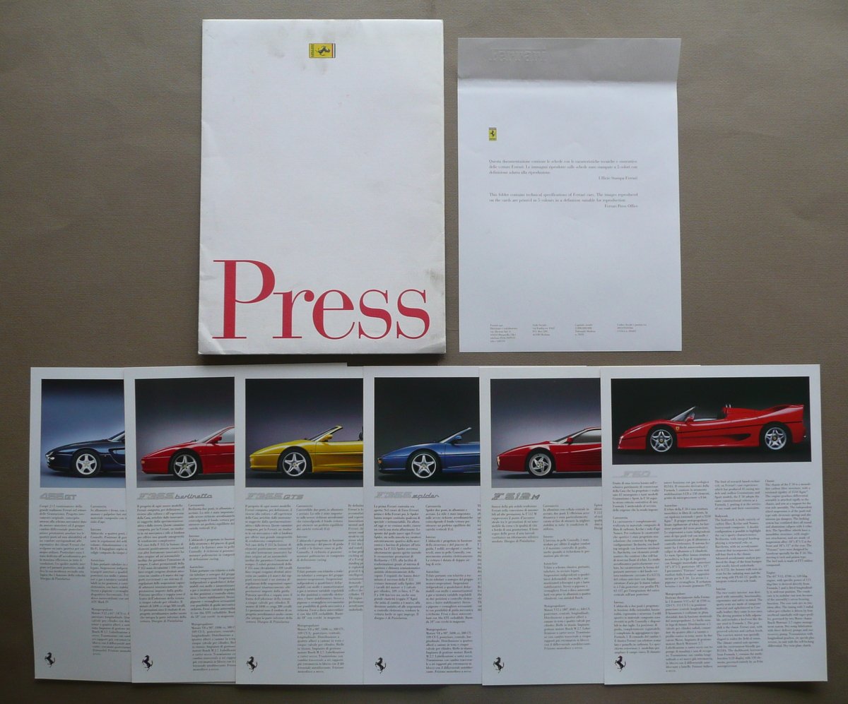 Ferrari Press F512 M 456 GT F355 Spider F355 GTS …