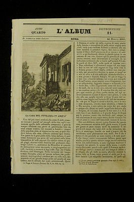 Ferrovia Venezia-Milano Petrarca Arqu‡ Ricovero Ferrara \L'Album" PerniË 1837"