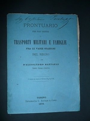 Ferrovie Prontuario Trasporti militari e famiglie fra le varie Stazioni …