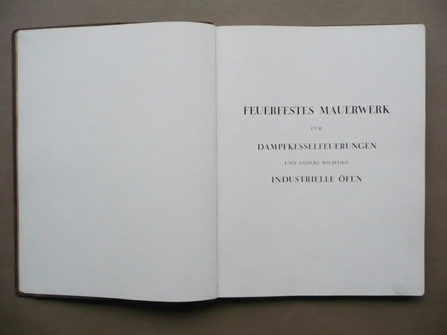 Feuerfestes Mauerwerk Edilizia Murature Refrattarie Industria Germania 1933