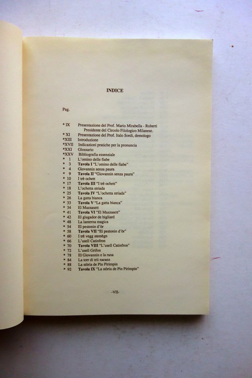 Fiabe Lombarde Liberamente Tradotte in Dialetto Milanese Il Carrobbio 1990