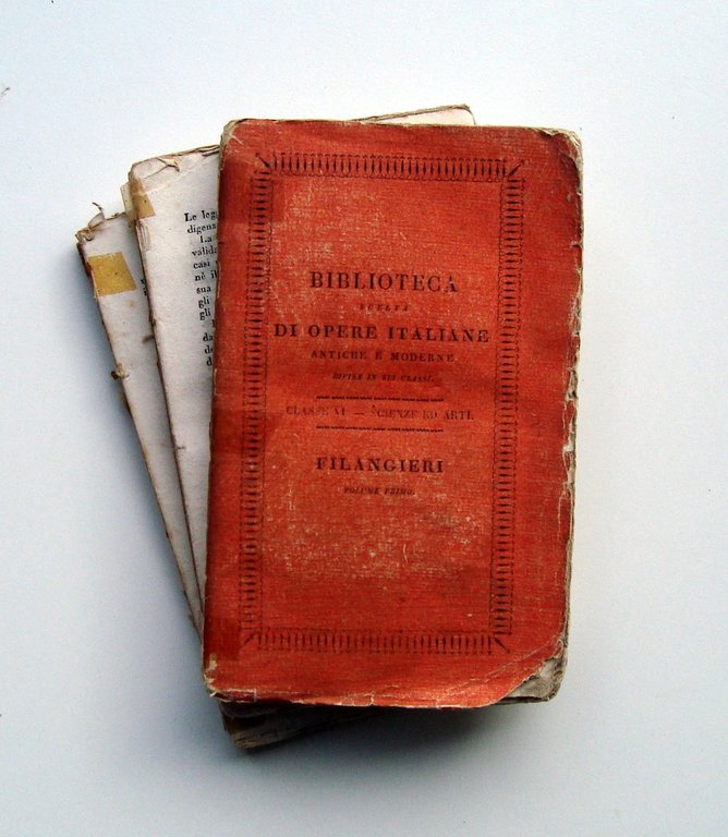 Filangieri Gaetano Scienza della Legislazione 1817-18 Silvestri Milano 6 volumi