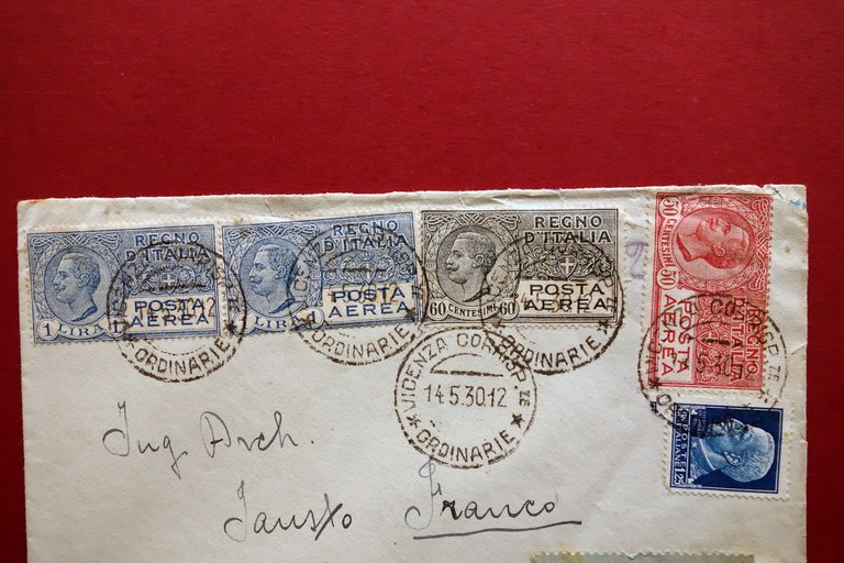 Filatelia Affrancatura Posta Aerea Regno d'Italia Aleppo Siria 1930 Rara | Immagine Gallery 2