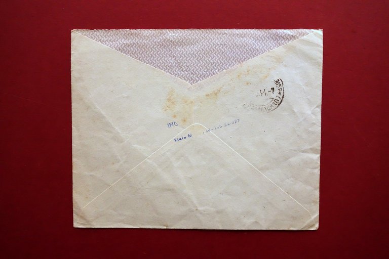 Filatelia Affrancatura Raccomandata RSI Mista Francobolli Busta per Lettere WW2