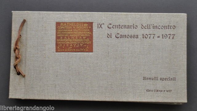 Filatelia Annullo Canossa Matilde Enrico IV Papa Gregorio VII Centenario 1977