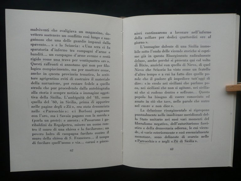 Filippo Cilluffo Due Scrittori Siciliani Edizioni Salvatore Sciascia 1974