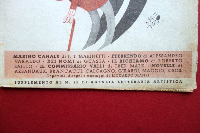 Filippo Tommaso Marinetti Marino Canale Naufraghi Novelle Anni '30 Futurismo