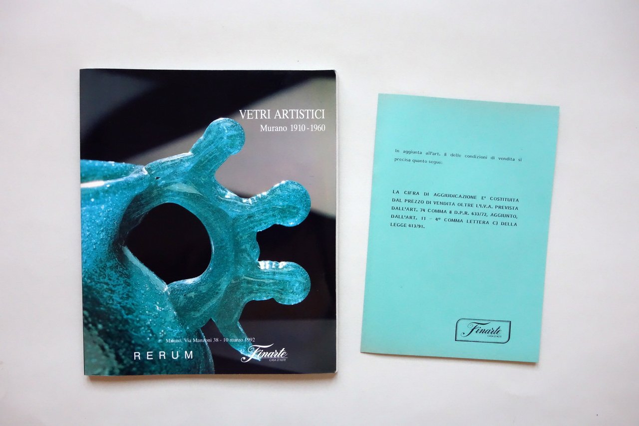 Finarte Milano Catalogo Asta 817 Vetri Artistici Murano 1910-1960 1992 … | Immagine principale