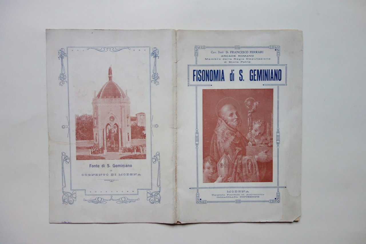 Fisonomia di S. Geminiano F. Ferrari Tip. Immacolata Concezione Modena …