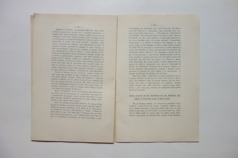 Fisonomia di S. Geminiano F. Ferrari Tip. Immacolata Concezione Modena …