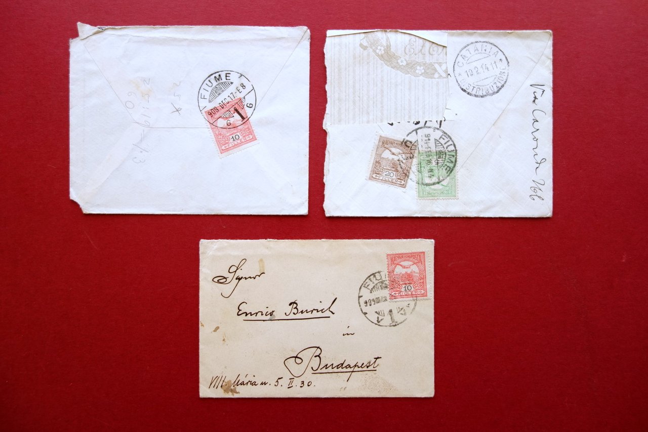 Fiume Tre Affrancature Buste per Lettere 1916-17 Filatelia | Immagine principale