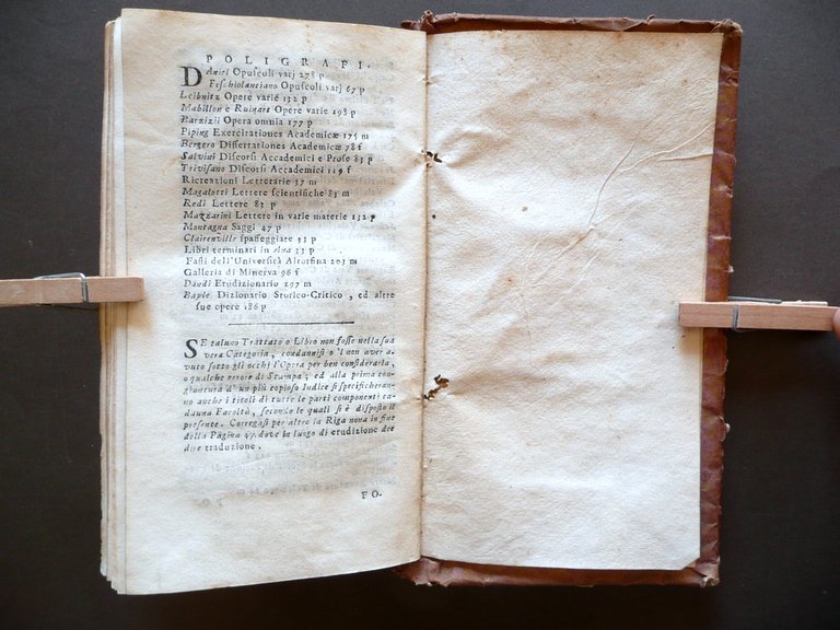 Foglietti Letterarj Almoro Albrizzi Societ‡ Albriziana Venezia 1724 Tomo Primo