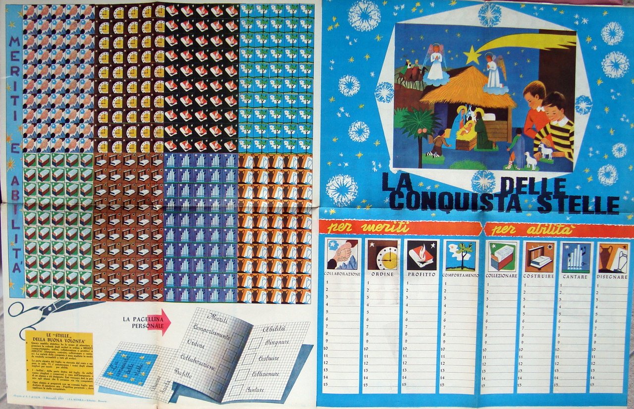 Foglio Didattico Natalizio La Conquista delle Stelle 1959 La Scuola … | Immagine principale