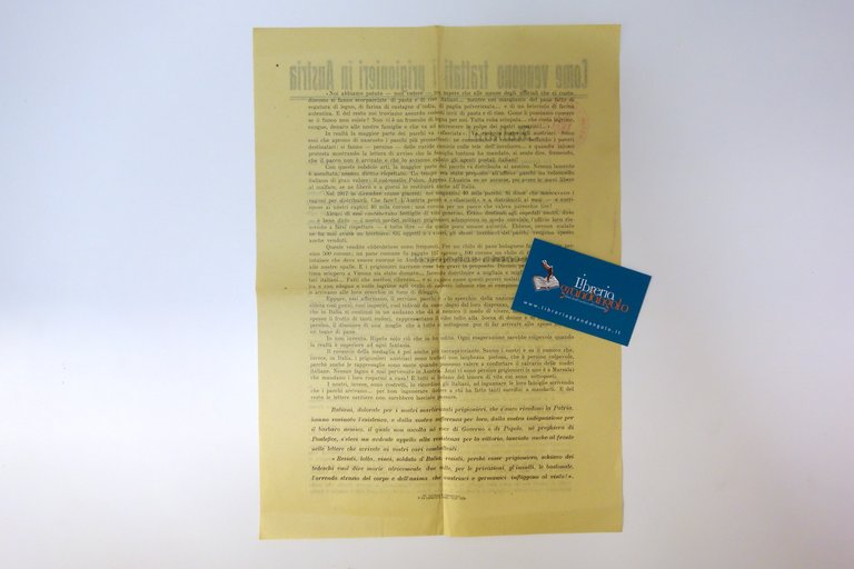 Foglio Volante Come Vengono Trattati i Prigionieri in Austria WW1 … | Immagine Gallery 2