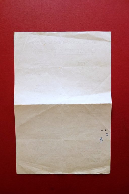 Foglio Volante in Memoria del Compagno Giuseppe Levrini Modena Socialismo | Immagine Gallery 2