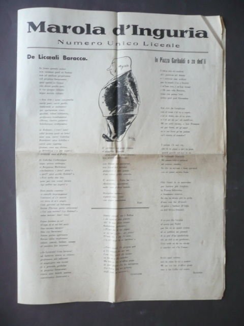 Foglio Volante Manifesto Goliardia Marola Inguria Numero Unico Parma 1935 | Immagine principale