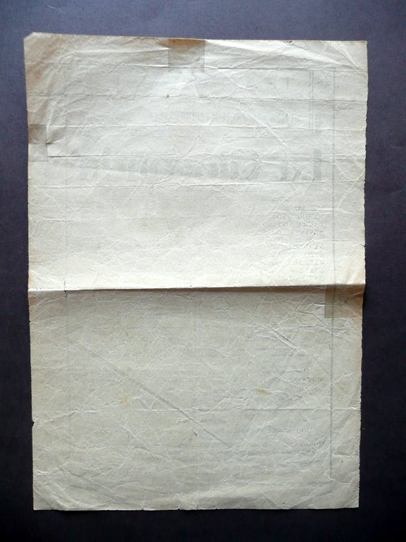 Foglio Volante Teatro Duse La Gioconda Melodramma Gorrio Ponchielli 1916
