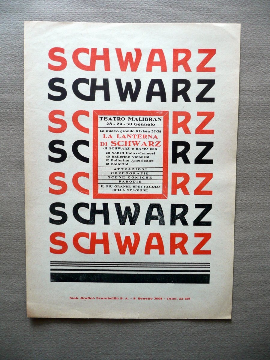 Foglio Volante Teatro Malibran Rivista Lanterna di Schwarz Spettacolo Anni … | Immagine principale