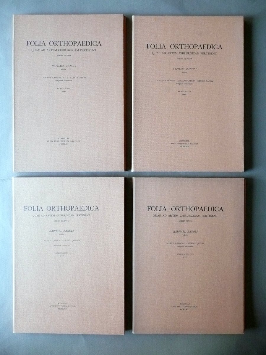 Folia Orthopaedica Zanoli Istituto Rizzoli Bologna 1961 Serie 3∞ 6∞ …