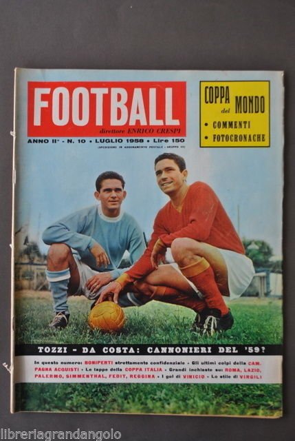 Football Luglio n 10 1958 Sport Calcio Tozzi Da Costa …