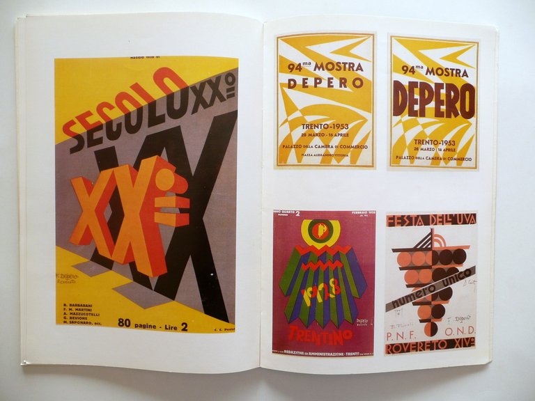 Fortunato Depero Futurismo Catalogo Mostra Palazzolo sull'Oglio Brescia 1989